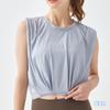 Top Corto Deportivo Transpirable de Primavera para Correr y Fitness, Chaleco sin Mangas de Yoga para Mujer, Camiseta Ajustada Amigable con la Piel