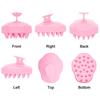 Benhaida Champú Champú para el Cabello Masaje Cepillo de Baño para Mascotas Cepillo Limpiador de Baño Cepillo Exfoliante de Silicona para la Cabeza