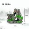 Mini acuario de montaña Jianfeng con rocalla, resina para paisajismo, decoración de acuario pequeño