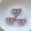 Accesorios de resina parche diy accesorios para el cabello accesorios de pegamento en crema al por mayor base de hebilla de zapato color sólido corbata de lazo de amor norte 18