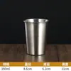 Taza de cerveza de acero inoxidable 304, taza de jugo, taza resistente a caídas, taza portátil de una sola capa comercial, taza para café, bebida fría, taza para enjuague bucal