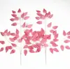 Plantas verdes artificiais, folhas de figueira, galhos de figueira de plástico com textura realista, folhas de plantas verdes, flores artificiais, para decoração de engenharia e paisagismo