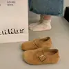 Zapatos Birkenstock para Mujer Zapatos de Dos Vías para Mujer 2026 Nuevo Otoño Slip-on Persona Perezosa Zapatos Individuales Fondo Plano Retro Zapatos de Conducir Birkenstock