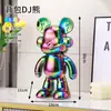 Cofrinho de Urso Violento Pintado à Mão Ornamento Decoração de Móvel de TV para Casa Moderno de Luxo Leve Fornecimento Direto da Fábrica