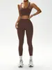 Conjunto deportivo de fitness y yoga para mujer de 2 piezas con estampado de leopardo, espalda cruzada, corte ajustado, secado rápido, con sujetador sexy estilo europeo y americano