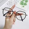 Óculos anti-luz azul, estilo coreano, armação de óculos simples, elegante, retrô, polígono, simples, armação de óculos da moda