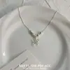 Collar de Flor de Plata Fresco y Elegante Estilo Coreano para Mujer, Sencillo y de Moda, Cadena de Clavícula de Gama Alta, Versátil para el Uso Diario, Exquisita Cadena para el Cuello