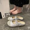 Sandalias Planas Antideslizantes de Punta Cerrada para Exteriores Estilo Verano 2025, Zapatos Mary Jane Versátiles de Patchwork Modernos y con Estilo para Mujer