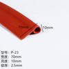 Tira de sellado tipo P de silicona resistente a altas temperaturas, gabinete de horno, puerta de horno, borde de puerta de horno, impermeable, anticolisión, tipo E, 9 tiras de goma