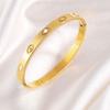 Pulsera de Acero Inoxidable para Mujer, Pulsera de Cielo Estrellado de Alta Gama, Pulsera de Acero de Titanio con Diamantes Completos a la Moda, Joyería que No se Desvanece al por Mayor