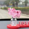 Flor de begonia placa de estacionamiento para número de coche 2025 nueva decoración sencilla para coche adornos temporales para teléfono móvil
