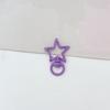 Llavero con hebilla de estrella de cinco puntas de color caramelo, pintura de aleación de zinc, accesorios de joyería DIY, colgante pequeño al por mayor