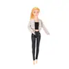 E-commerce Transfronteiriço Vestido para Boneca Barbie de 11 Polegadas 30cm Roupa Externa Pequena e Cheirosa Roupa Externa de Lã Calça de Couro Pronta para Venda