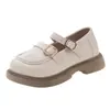 Sapatos de Couro para Menina Estilo Britânico Clássico Sapatos de Princesa para Menina Lançamento Outono 2024 Sapatos Loafer Antiderrapantes para Estudante Tendência