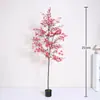 Plantas Verdes Simuladas, Árboles de Arce Rojo, Árboles Falsos en Maceta, Decoración de Interiores, Paisajismo de Piso para Sala de Estar, Adornos de Estilo Escandinavo, Plantas Verdes Biónicas