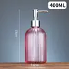 Lujo Accesible Escandinavo Botella de Vidrio para Loción y Gel Antibacterial Botella de Jabón Tipo Push Sub-botella para Champú y Gel de Ducha de Alto Valor