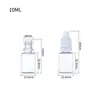 Botellas de gotas para ojos en stock, empaque de plástico PE, frascos goteros dispensadores de reactivos, frascos goteros pequeños de 5-10 ml para tinta y pigmento, botellas exprimibles