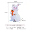 Lámpara decorativa exterior con forma de conejo, lámpara de accesorio animal de resina y fibra de vidrio, conejito brillante, luz de conejo simulada