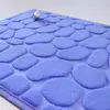 Alfombrilla de suelo de adoquines Amazon transfronteriza Alfombrilla absorbente para pies de baño Alfombrilla de puerta de vellón de coral Antideslizante Absorbente Algodón viscoelástico Color sólido