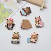 Accesorios de Resina para Manualidades de Dibujos Animados Músico Capi Hecho a Mano Pegamento de Crema Pasador Diadema Hebilla de Zapato Colgante Accesorios para Joyería