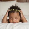 Accesorios para Fotografía de Bebé Flor para la Cabeza de Fotografía de Luna Llena de Bebé Joyería Cuentas Conectadas para Fotos de Bebé Tocado de Perlas para Niños