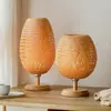 Lámpara de Mesa Clásica de Estética de la Dinastía Song, Lámpara de Mesita de Noche para Dormitorio, Pintura Artística de Madera de Nuevo Estilo Chino, Lámpara de Mesa Zen de Sala de Té Estilo Chino