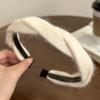 Diadema de Lana Tejida de Otoño e Invierno de Nuevo Sentido de Alta Gama Adorno para la Cabeza para Mujer Diadema Combinable Clip para el Cabello Presionado Lazo para el Cabello Parte Superior Craneal Alta Accesorios para el Cabello