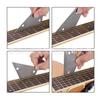 Herramienta de medición para mantenimiento de guitarra Qin Jin regla de nivel para medición de altura de seda de diapasón regla de nivel de búsqueda regla triangular de 2 agujeros