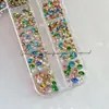 Decorações Pontudas Coloridas Brilhantes para Unhas com Strass Tendência Doce Mini Strass Colorido Empilhável Acessórios Pequenos de Strass Redondo
