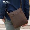 Fabricante Personalizado Bolsa Masculina de Couro Genuíno Crossbody, Bolsa Masculina Casual da Moda, Bolsa de Ombro Retro de Couro de Vaca de Primeira Camada para Homens