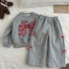 Conjunto Esportivo para Meninas para Primavera e Outono, Moletom da Moda para Bebê Menina e Calça de Corte Reto, Roupa Casual, Conjunto de Duas Peças de Outono Super Fofo