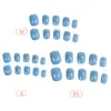 Manicura Candy Soda Sólida 2025 Nuevo Gama Alta Hielo Translúcido Perlado Lindo Estilo Girly Uñas Portátiles 30 Piezas