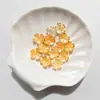 Nuevo Estilo Flor de Cerezo Estampada en Oro con Bordes Dorados y Plateados 15 mm Pétalos Perlados de Dos Tonos Materiales Hechos a Mano para Bricolaje Accesorios para el Cabello de Estilo Antiguo Ramo