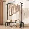 Tendedero de ropa de pie vertical para el hogar, perchero para ropa de dormitorio, balcón, barra de secado de ropa resistente, tendedero simple para dormitorio