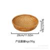 Pá de lixo redonda de bambu defumado Produtos de bambu anti-insetos Cesta de pão cozido no vapor Prato de frutas de fazenda doméstica Cesta de bambu de lanche de frutas secas