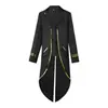 Nuevo Halloween Medieval Masculino Retro Punk Borde Dorado Esmoquin para Hombre Vestido Cos Performance de Escenario Abrigo
