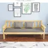 Conjunto de Sofá de Madeira Maciça para Sala de Estar, Banco de Dois e Três Lugares, Cadeira Sofá para Quarto de Apartamento Alugado, Banco de Descanso para Shopping