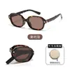 Gafas de Sol Plegables para Mujer de Alta Gama con Sentido Marco Ovalado Estilo Coreano Mismo Estilo que GM Celebridad de Internet Fotografía Callejera Gafas de Sol con Protección UV