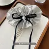Grampo de Cabelo Elegante com Laço de Bolinhas Pérolas para Mulheres 2026 Novo Presilha Bico de Pato para Rabo de Cavalo Coque Acessórios de Cabelo de Alta Qualidade
