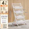 Estante de almacenamiento de cocina con carrito pequeño, cesta multi-capa para frutas y verduras, cesta de almacenamiento, de pie, estante para snacks de sala de estar, inclinado