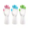 Guantes de Lavar Platos Coloridos Personalizables, Guantes de Limpieza de Cocina Impermeables de PVC, Guantes Domésticos Coloridos al por Mayor