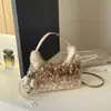 Bolsa de Peluche Súper Popular Otoño/Invierno para Mujer Nuevo Estilo 2026 Bolso de Hombro Simple a la Moda Estilo Coreano Atmósfera Bolso Cruzado Versátil