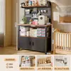 Gabinete de almacenamiento para mesa de alimentación de bebé, suministros para bebé para la habitación, gabinete de almacenamiento de biberones y fórmula, estante de juguetes para niños de pie
