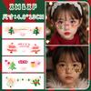 Pegatinas de tatuaje navideñas fiesta infantil nuevos pegatinas faciales de árbol de Navidad estilo europeo y americano alto rendimiento decoración navideña red