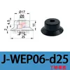 Taozhuo Ventosa de Vacío J-Wep06-D10 J-Wep07-D30 Goma Negra Antiestática Boquilla de Ventosa de Vacío