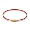 Corda de Mão Ultra Fina de 1,5 mm Estilo Dafu Pulseira de Contas Artesanal DIY para Homens e Mulheres Corda de Aço à Prova d'Água Corda Vermelha Corda de Mão Zhoujia