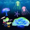 Coral de simulación efecto luminoso luminoso planta artificial decoración de acuario decoración de acuario combinación de coral suave de silicona
