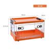 Caja de almacenamiento plegable de plástico transparente para libros, juguetes, poleas, cajas de almacenamiento