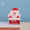 Nueva figura linda, paisaje en miniatura, muñeco creativo de Papá Noel, escena de nieve, decoración DIY hecha a mano, adorno colgante