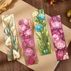 30 peças de série de flores de vidro colorido simples conta de mão material criativo literário em marcadores de papel de leitura podem ser DIY